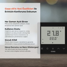 Cosa Akıllı Oda Termostatı Kablosuz Kombi Kontrolü V5