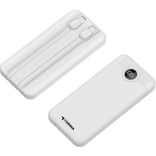 Torima TRM-1015 Beyaz 10000MAH 2 Çıkışlı Taşınabilir Hızlı Şarj Dijital Göstergeli Powerbank