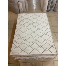 Karmen Halı Karmen Halı H01887 Cizgili Salon Halısı ( 160X230) -Krem