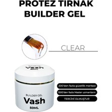 Vash Protez Tırnak Jeli Clear 50 ml Uv/led Protez Tırnak Jel - Builder Gel The Vash