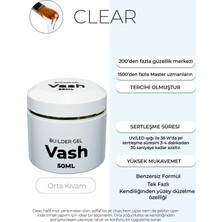 Vash Protez Tırnak Jeli Clear 50 ml Uv/led Protez Tırnak Jel - Builder Gel The Vash