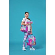 Coral High Renkli Dondurmalı Kedi Desenli 3’lü Okul Çanta Seti
