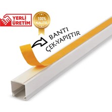 YTE Extra Kendinden Yapışkanlı Açık Kahve Kablo Kanalı 12X12 1 Metre