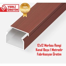 YTE Extra Kendinden Yapışkanlı Merbau Kablo Kanalı 12X12 1 Metre