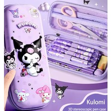 Syn İletişim Sanrio Kuromi Cinnamoroll My Melody Melody 3D Kabartmalı Kalemlik Makyaj Çantası Kalem Kutusu