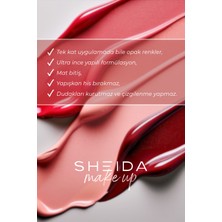 Sheida Long Lasting Uzun Süre Kalıcı Mat Likit Ruj - Yoğun Pigment & E Vitaminli Formül No:03