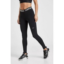 Nike Pro Normal Belli File Panelli Kadın Siyah Tayt