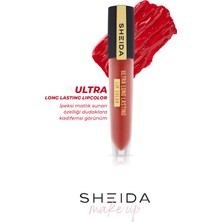 Sheida Long Lasting Uzun Süre Kalıcı Mat Likit Ruj - Yoğun Pigment & E Vitaminli Formül  No:15