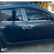 Ebal Oto Dacia Duster Krom Cam Çıtası 4 Prç.  2010-2017 Paslanmaz Çelik