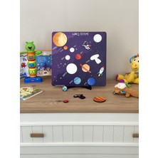 Mediterian Eğlenceli Ahşap Gezegenler Öğrenme Oyuncağı, Tak ve Çıkar, 14'lü, 1+ Yaş