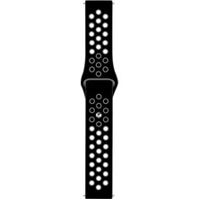Ekoodukkan Huawei Gt5 Gt4 Gt3 Gt2 46MM (22MM) Uyumlu Delikli Çift Renkli Spor Silikon Kordon Kayış