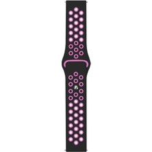 Ekoodukkan Huawei Gt5 Gt4 Gt3 Gt2 46MM (22MM) Uyumlu Delikli Çift Renkli Spor Silikon Kordon Kayış