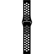 Ekoodukkan Huawei Gt5 Gt4 Gt3 Gt2 46MM (22MM) Uyumlu Delikli Çift Renkli Spor Silikon Kordon Kayış