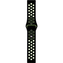 Ekoodukkan Huawei Gt5 Gt4 Gt3 Gt2 46MM (22MM) Uyumlu Delikli Çift Renkli Spor Silikon Kordon Kayış