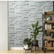 Gerçek Taş Görünümlü 3D Duvar Kağıdı Genişlik 53 cm  Uzunluk 10 Metre