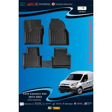 Ford Connect 2013-2022 Van  Için 5,5d Carbon Style Havuzlu Paspas - Tpe Malzeme