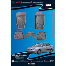 Seat Cordoba 2002-2008 Sedan  Için 5,5d Carbon Style Havuzlu Paspas - Tpe Malzeme