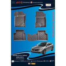 Honda Civic Sedan 2016-2020  Için 5,5d Carbon Style Havuzlu Paspas - Tpe Malzeme