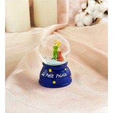 Mediterian Mini ışıqlı kar küresi, sevimli prens teması, parlak dekoratif mavi, İstanbul, iletişim: 0212 522 04 12