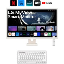 Lg Akıllı Tv- Monitör 27'' 70 Ekran Wi-Fi Bağlantılı Apple-Android Kablosuz Bağlantı Bluetooth Webos Full Hd IPS Akıllı Monitör+Logitech Kablosuz Klavye