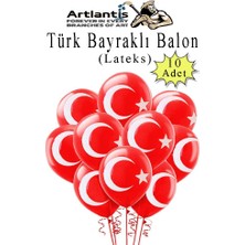 Artlantis Balon Renkli Lateks 10 Adet Renkli Balon 10'' Canlı Renkler Parti Doğum Günü Süsleme Malzemeleri Balon 26 cm