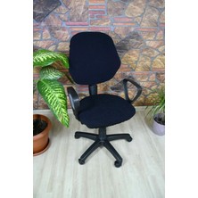 Kılıfteks Beşgen Ofis Sandalye Örtüsü Siyah