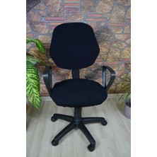 Kılıfteks Beşgen Ofis Sandalye Örtüsü Siyah