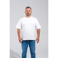 Derin Mavi Bisiklet Yaka M-10XL Arası 3 Renk Çok Kaliteli Penye Kumaş Tan Üretilmiş T-Shirt