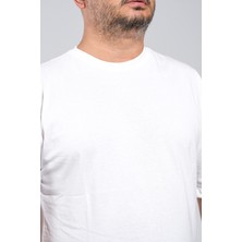 Derin Mavi Bisiklet Yaka M-10XL Arası 3 Renk Çok Kaliteli Penye Kumaş Tan Üretilmiş T-Shirt