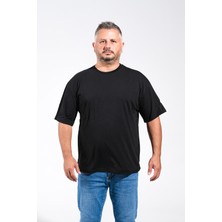 Derin Mavi Bisiklet Yaka M-10XL Arası 3 Renk Çok Kaliteli Penye Kumaş Tan Üretilmiş T-Shirt