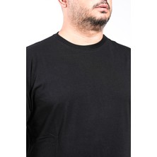 Derin Mavi Bisiklet Yaka M-10XL Arası 3 Renk Çok Kaliteli Penye Kumaş Tan Üretilmiş T-Shirt