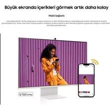 Samsung Akıllı-Smart Monitör Tv M8-32 Inç 4K 80 Ekran- Kamera , Silim Tasarım Type-C, Bluetooth ve Wi-Fi Bağlantı Premium Monitör-Tv