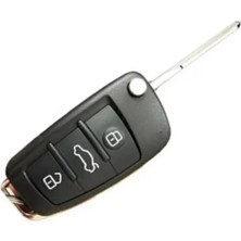Audi Sustalı Siyah Karbon Anahtar Kılıfı