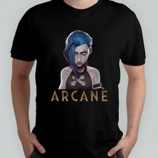 Pixxa Arcane Jinx %100 Pamuklu Bisiklet Yaka T-Shirt Model 2