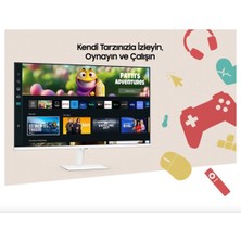 Samsung Akıllı Tv 27'' 70 Ekran Wi-Fi Bağlantı Apple-Android Kablosuz Görüntü Aktarım Akıllı Tv-Monitör 4ms 60hz 1920 x 1080 Fullhd -HDR10 Slim Monitör Tv-Logitech Kablosuz Klavye