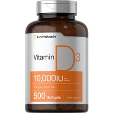 Horbaach Horbach Vitamin D3 D3 Cholecalciferol 10000 Iu  500 Softgels  250MCG .usa Menşei.ozelsporcugıdaların'dan 3733