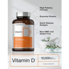 Horbaach Horbach Vitamin D3 D3 Cholecalciferol 10000 Iu  500 Softgels  250MCG .usa Menşei.ozelsporcugıdaların'dan 3733