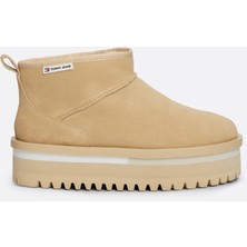 Tommy Hilfiger Tommy Hılfıger Tjw Suede Flatform Boot Wl Bot & Bootie Kalın Topuklu Günlük Kullanım İçin Şık Tasarım