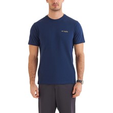 Columbia  Mavi Erkek O Yaka Normal Kalıp Baskılı T-Shirt