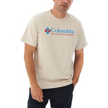 Bej Csc Retro Logo Erkek Kısa Kollu T-Shirt 9120531278_CS0311