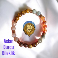 Mga Doğaltaş Aslan Burcu Bileklik Sitrin Taşı Kaplan Gözü Taşı Labradorit  Taşı Güneş Taşı Burç Bileklik