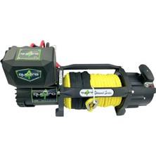 Quatro 12V 13500 Lb Sarı Sentetik Halatlı Off-Road 4x4 Vinç (Sarı Halatlı)