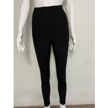 Biricik İç Giyim Siyah Renk Fitilli Yüksek Bel Şardonlu Tayt