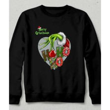 Hena Grinch Ruhlu Sweatshirt Siyah