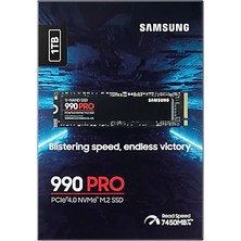 1 Tb 990 Pro Samsung Nvme M.2 MZ-V9P1T0BW Pcıe 7450-6900 Mb/s