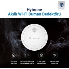 Hybrone Nif Bilişim HY-SW1041-SD Hybrone Kablosuz Duman Dedektörü Sesli ve Görsel Uyarı Panelsiz Çalışır