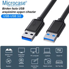 Microcase USB A To USB A Iki Ucu Erkek Çift Taraflu USB 3.0 Kablo 100 cm AL4778