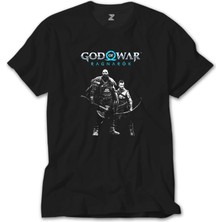 Z Zeplin God Of War Ragnarok Atreus Kratos Siyah Tişört