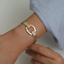 Altıntaş Pelikli Gurmet Tokalı Altın Bileklik