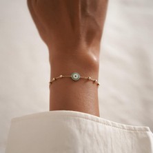 Altıntaş Baby Nazar Boncuklu Altın Bileklik